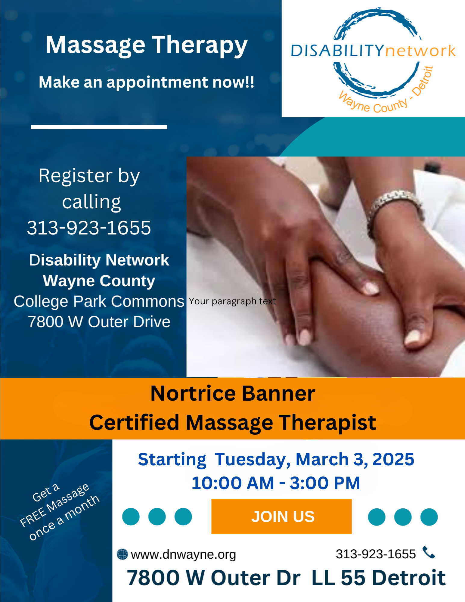 Free Massage Therapy